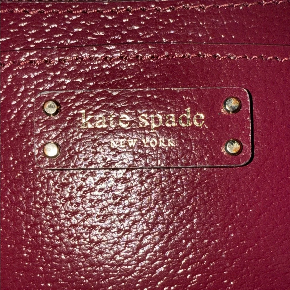 NWT Kate Spade small zip cherrywood Card Holder